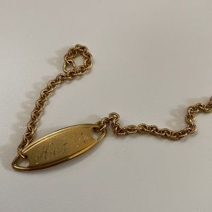 Vintage name plate ID bracelet